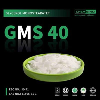 Hot Sale Glycerol Monostearate 40 GMS 40 Flake CAS-nr.31566-31-1