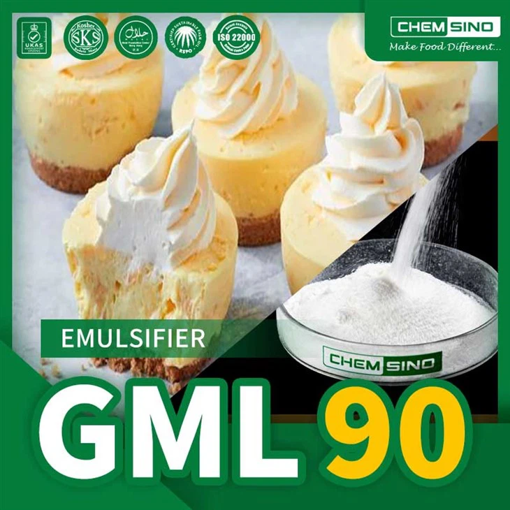 CAS 142-18-7 Emulgator E471 Gml af fødevarekvalitet 90 procent glycerolmonolaurat